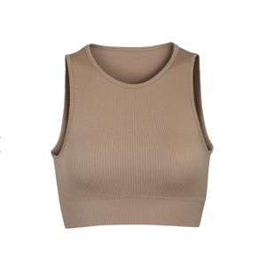 SKIMS STRETCH RIB HIGH NECK BRA